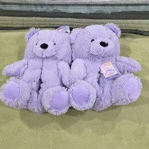 Purple Plush Teddy Bear Set